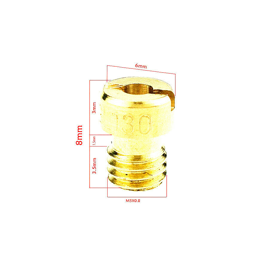 10 Carburetor Main Jet for GY6 #100 #105 #108 #110 #115 #120 #125 #130 #135 #140