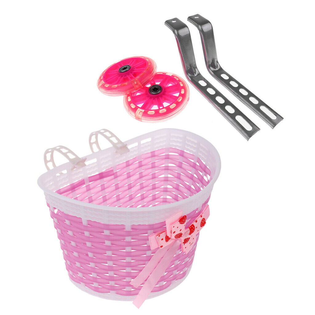 Children Kids Girls  Front Basket + Bike Training Wheels 12 - 20