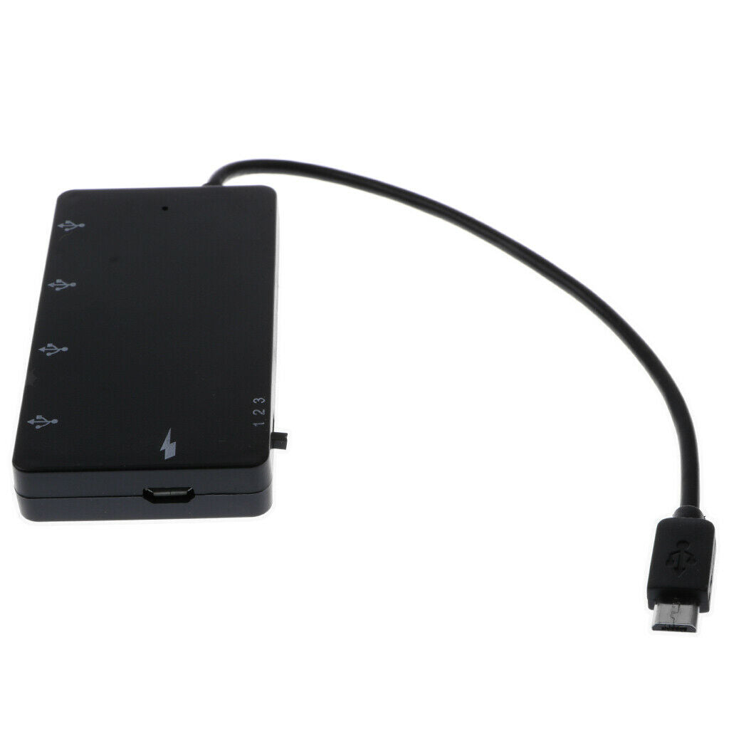 4-Port Micro USB OTG Hub Host Charging Cable Adapter Converter For Android