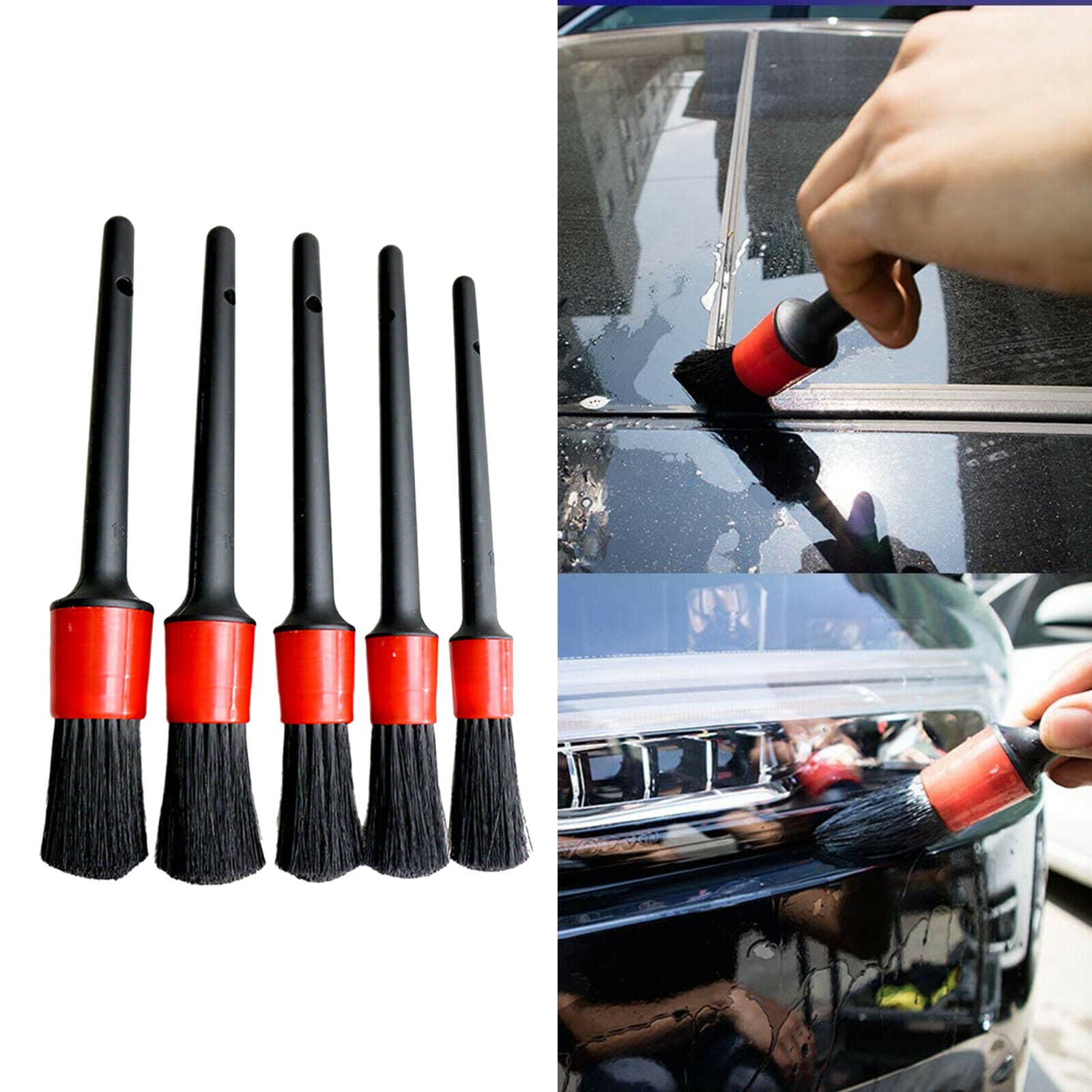 5PCS Car Detailing Brush Kit Auto for Wheel Detail Clean Brush Scratch-Free