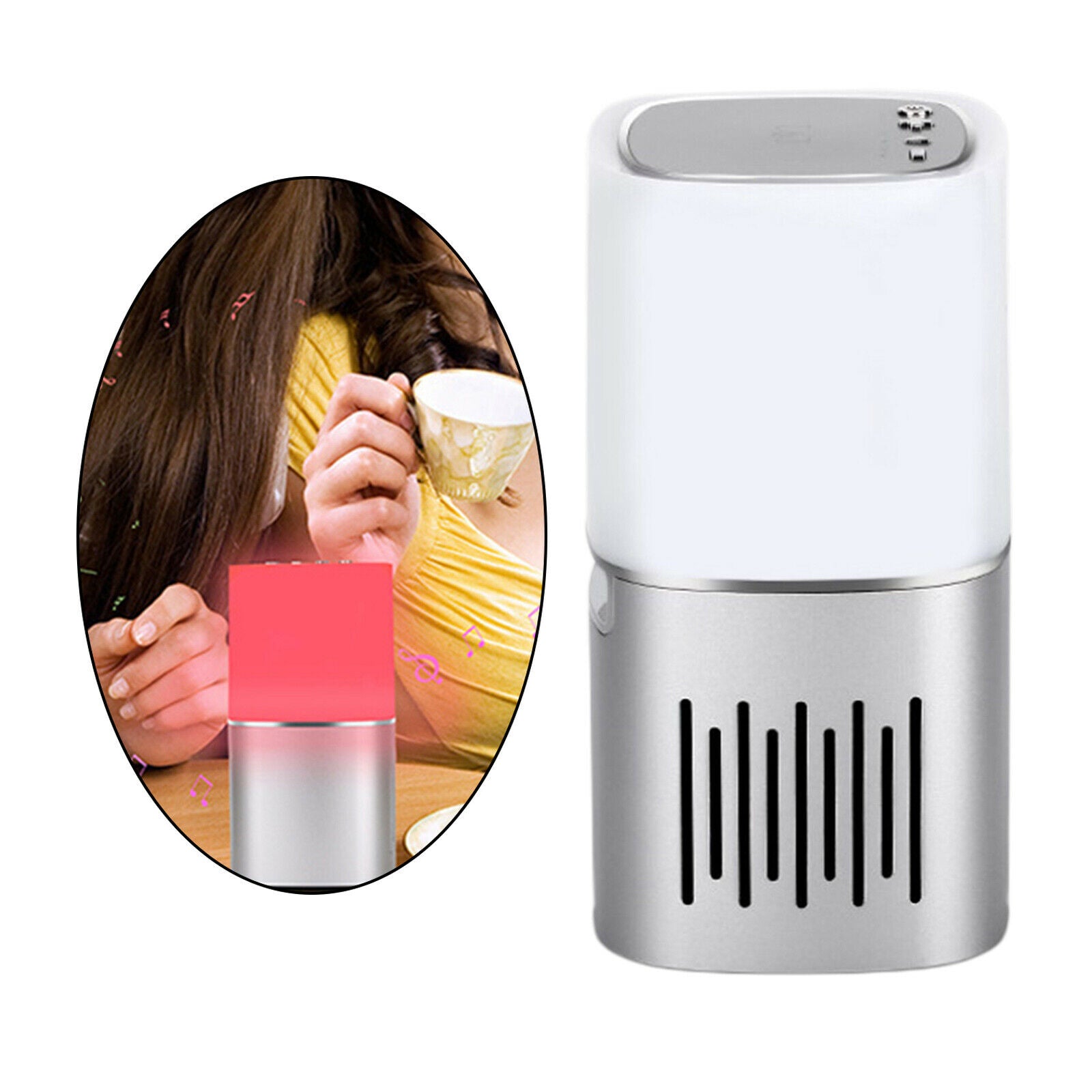 Bluetooth Speaker LED Night Lights Table Lamp TF Card Support Stereo Bass