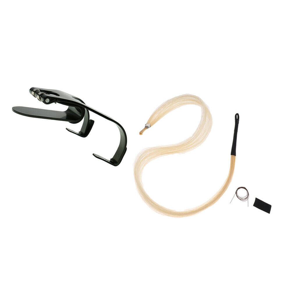 Mongolian Horse Hair Tail Erhu Bow Hair + Erhu Support Erhu Belt Support