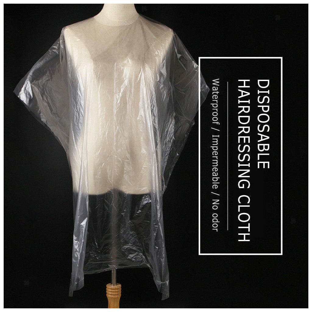 100Pcs Large Disposable Hair Cutting Cape Gown Salon Stylist Barber Capes