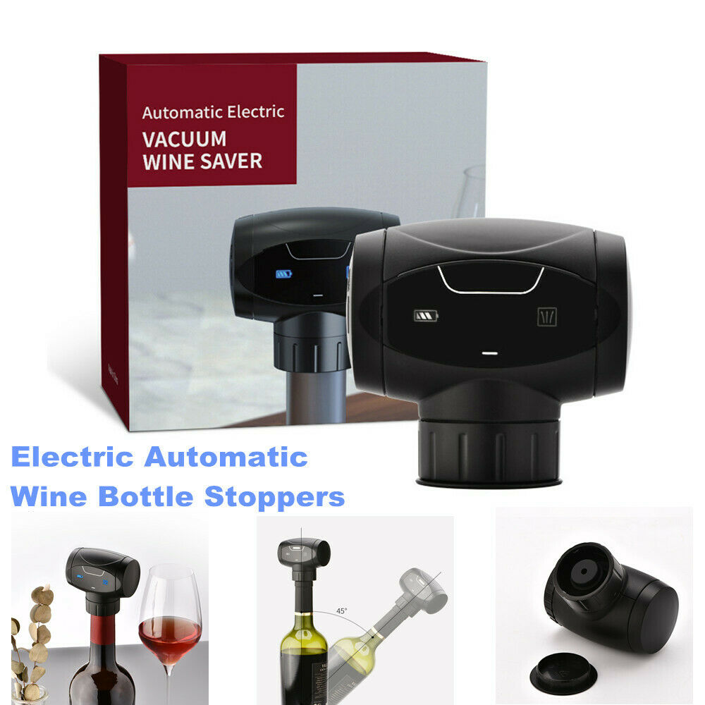 Electric Wine Stoppers Automatic Vacuum Wine Bottle Saver Sealer with Indicator