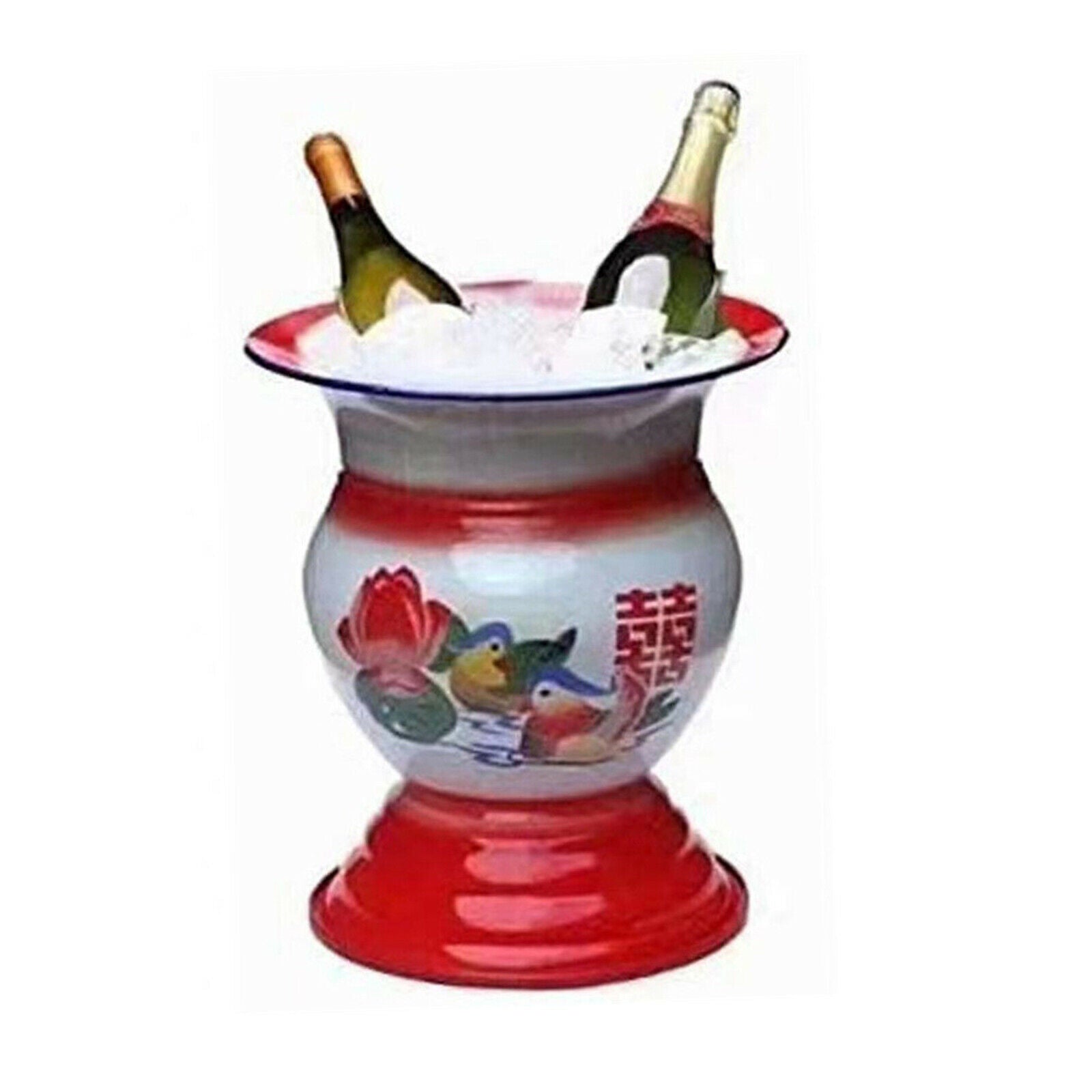 Chinese Fruit Basket Enamel Bowl Rack Champagne Stand Kitchen Dining Table