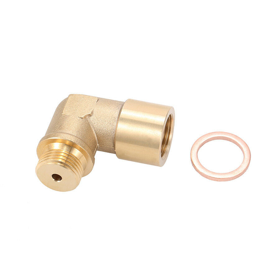 90 Angled O2 Oxygen Sensor Extender Spacer for Decat Hydrogen Brass M18x1