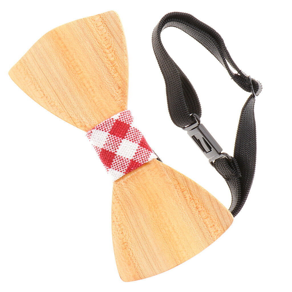 Fashion Men Women Wooden Bow Tie Accessory Wedding Event Party Tie M117-047