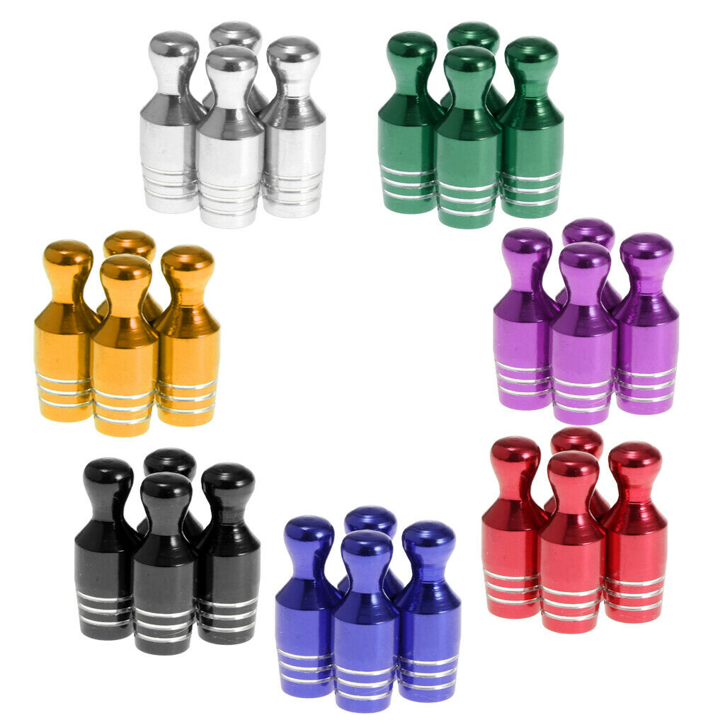4x Bowling Type Style Universal Motor Car Wheel Tire Air Valve Stems   Dust