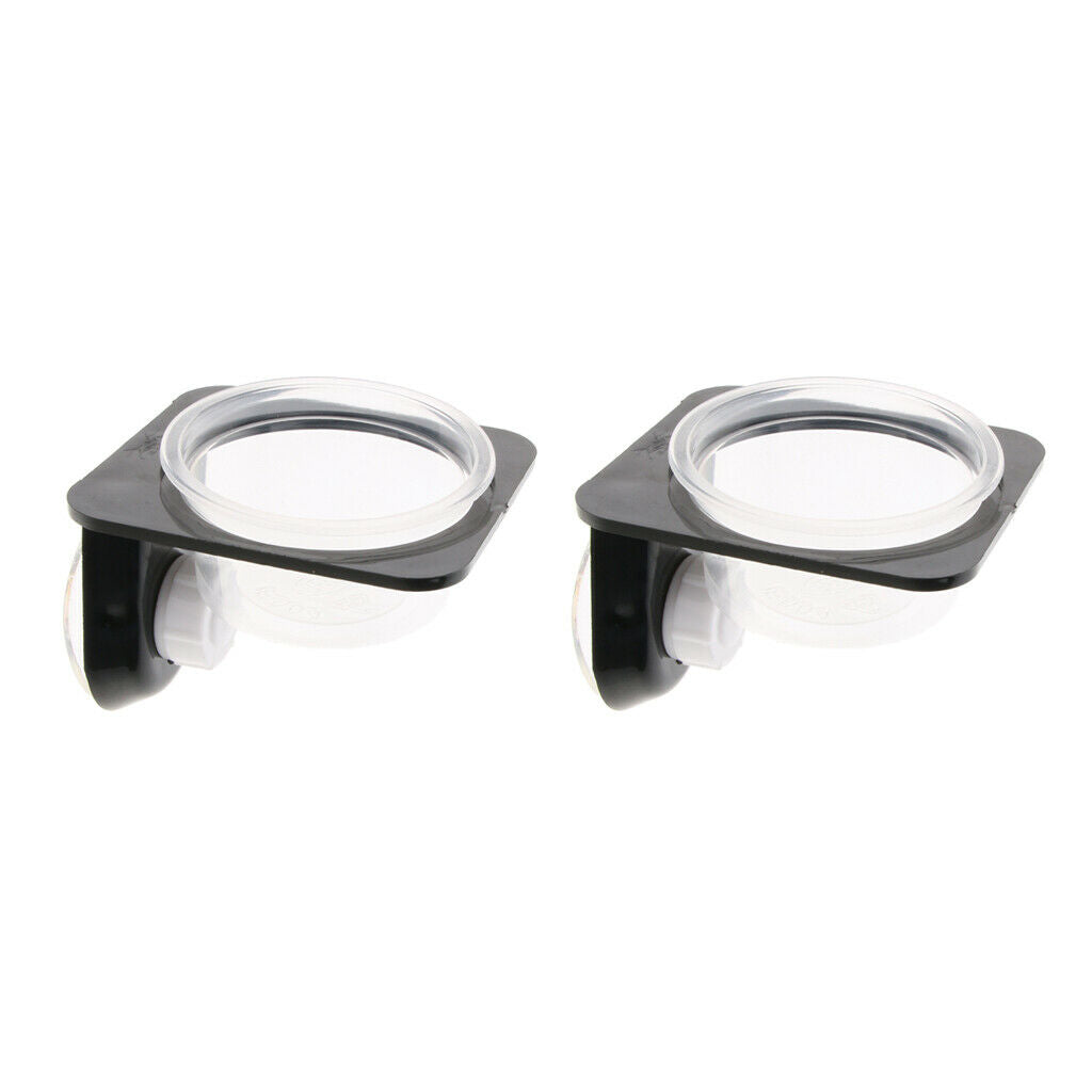 2pcs Amphibians Chameleon Lizard Feeding Suction Cups Ledge Bowls