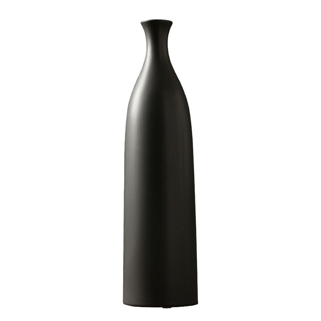 Modern Ceramic Flower Vase Centerpieces Office Living Room Decor Black L
