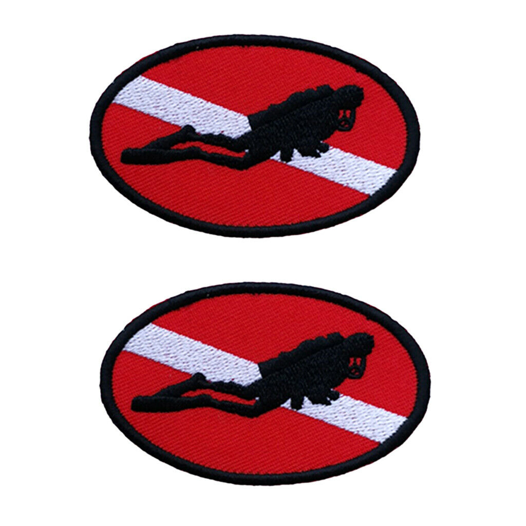 Scuba Diving Flag Patch 2 Pcs.