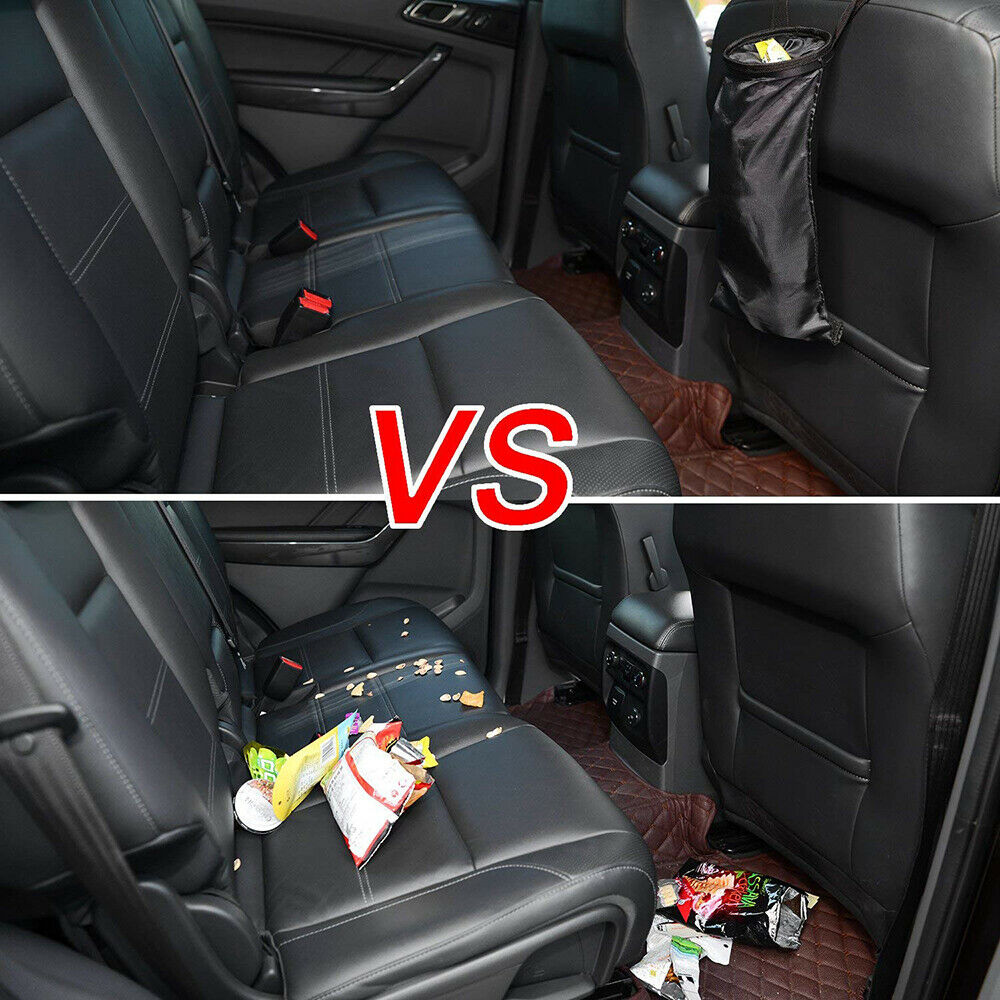 Car Travel Trash Can Bin Rubbish Garbage Hang Storage Bag Hanger Back Seat NEW