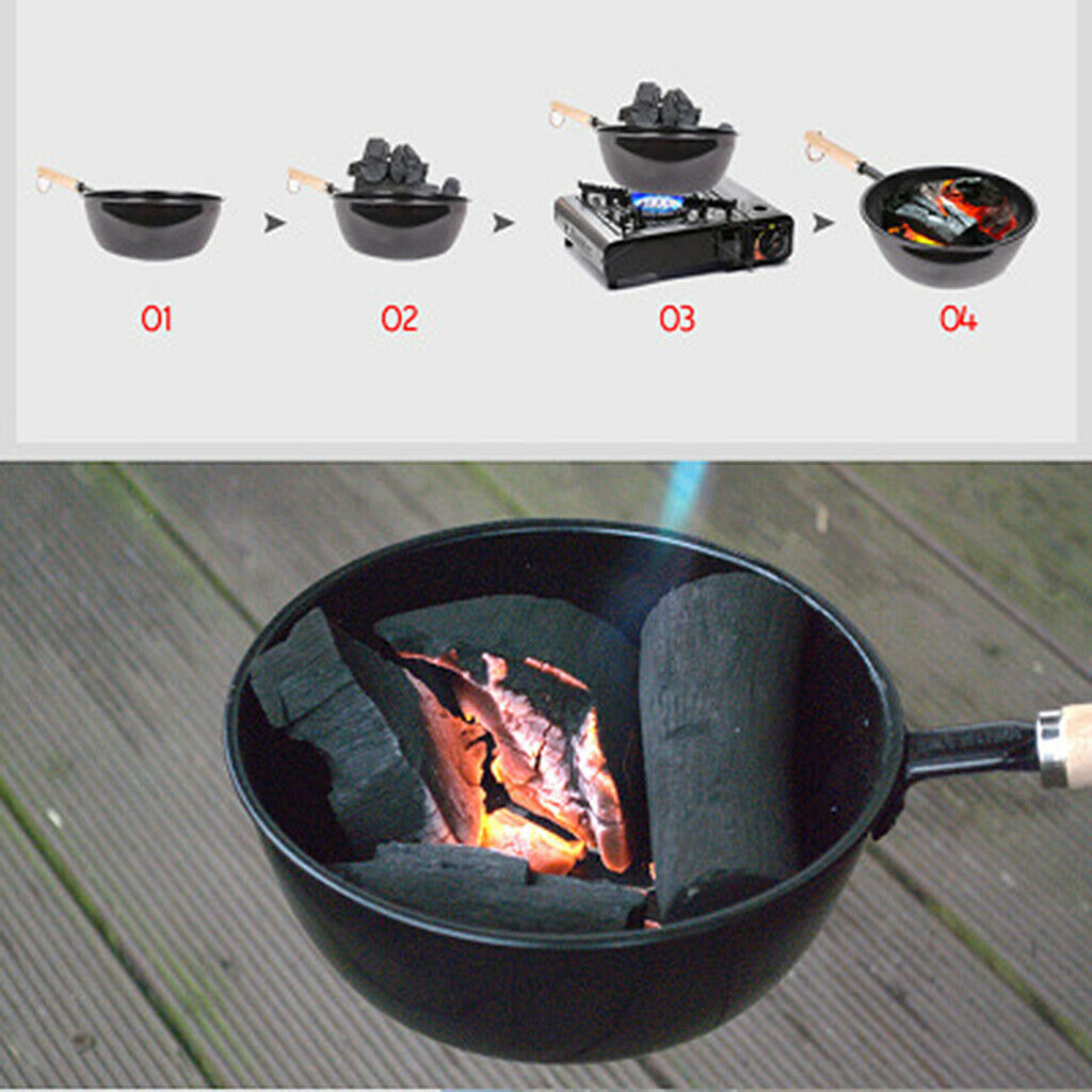16cm Charcoal Firewood Burner Stove BBQ Brazier Camping Picnic Travel Backyard -