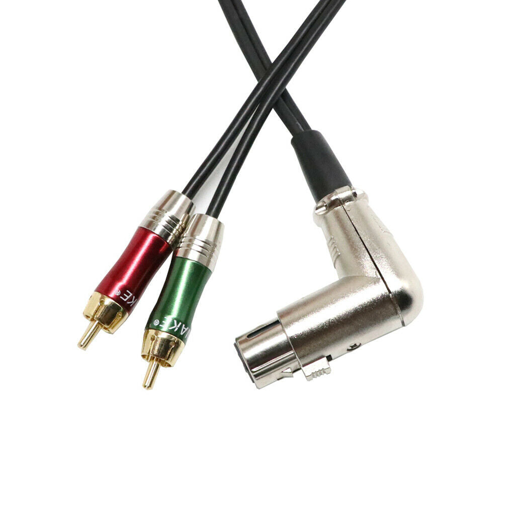 2 Pcs Female Converter XLR To RCA Male Jack Audio Cable Adapter