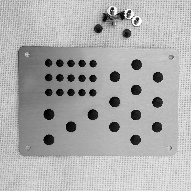 220x150mm Aluminum Alloy Car SUV Floor Mat Carpet Plate Foot Pedal Rest & Screws