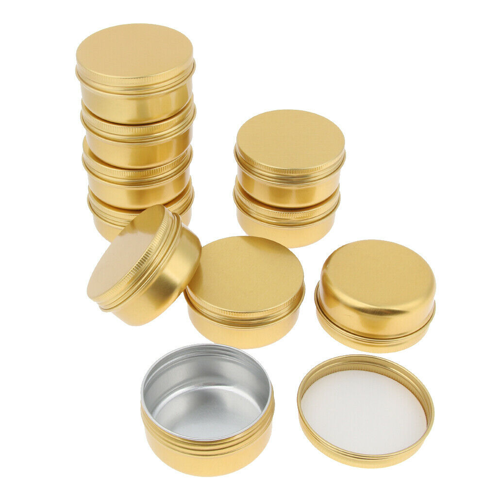 20 Pieces Empty Metal Cosmetic Containers Travel Tins Makeup Sample Jars 30g