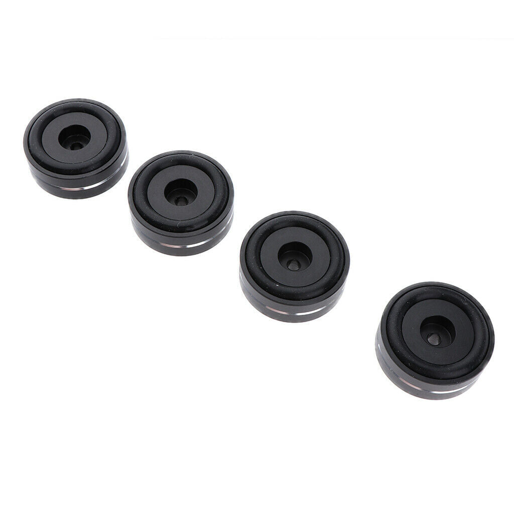 4x 40*15mm Aluminum Isolation Feet Pad Stand Base For CD Turntable Radio AMP