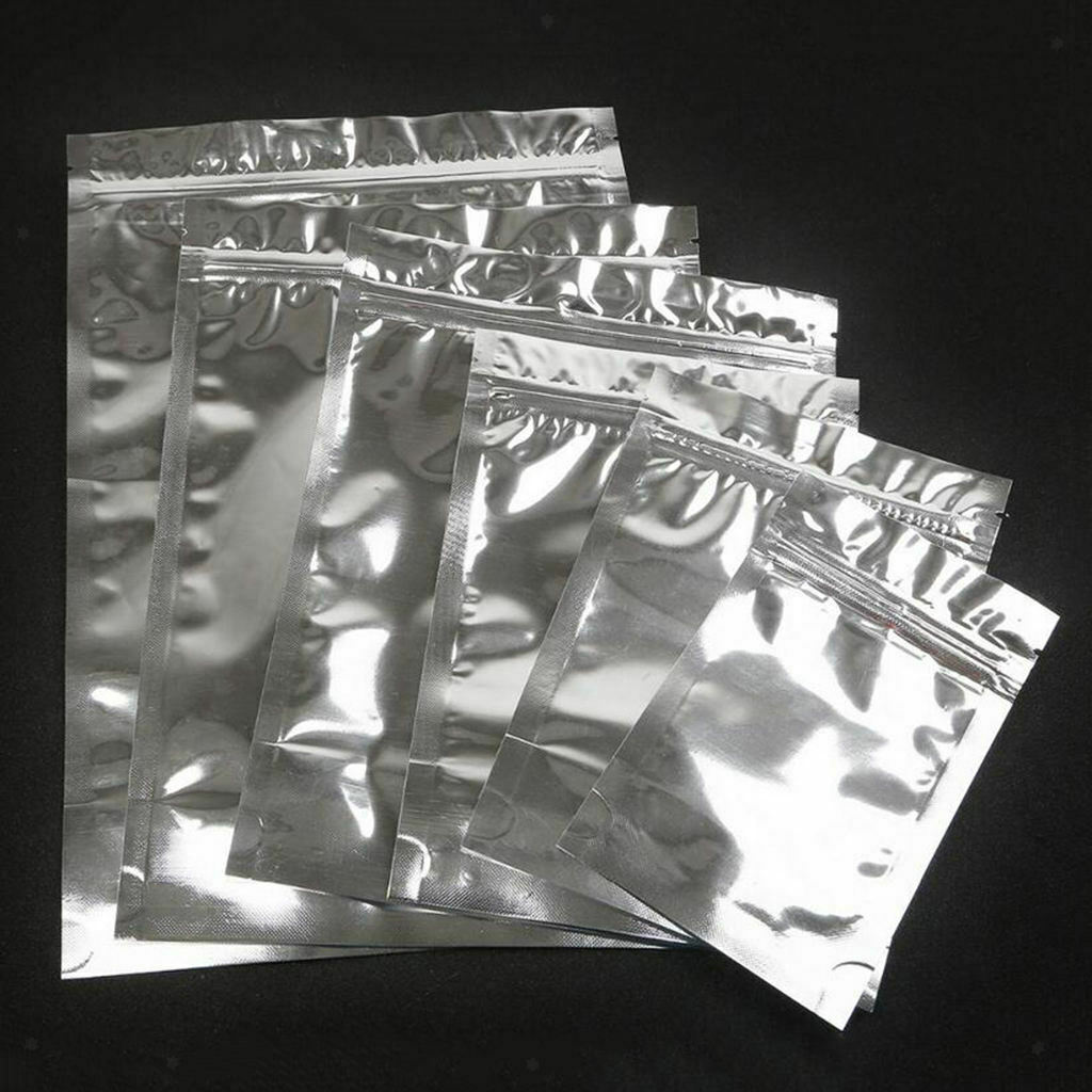 100-pack Mylar Bag Aluminum Foil Packing Storage Pouches for Fresh Keeping