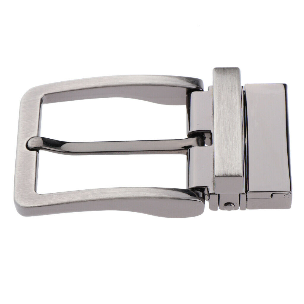 3x Reversible Metal Men Boys Belt Buckle Single Prong Rectangle Pin Buckle