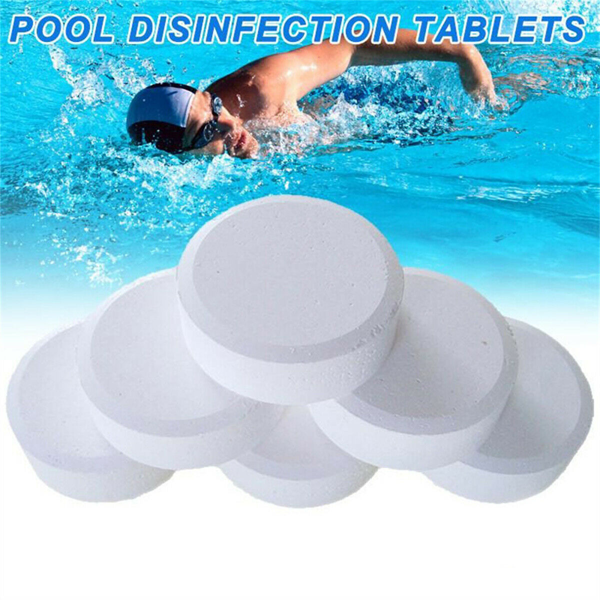 100pcs Chlorine Tablets For Swimming Pool Multifunction Instant Disinfection Tub