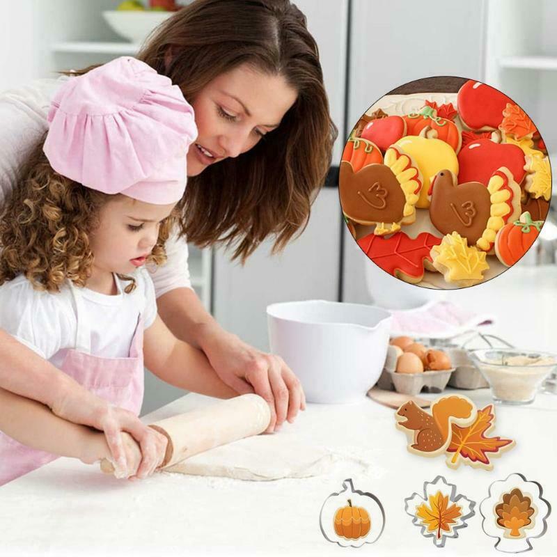Stainless Steel Cookie Cutters Turkey Squirrel Household Baking Suppies Durable