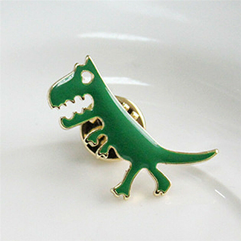 Green Dinosaur Badge Lapel Pin Brooch For Bag Backpack Accessories Kids Gi.l8
