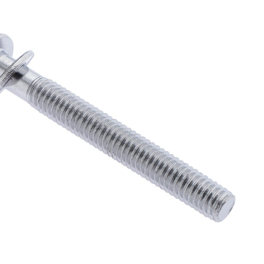 6pcs NEW Chrome 2" Drum Tension Rods with Washers for Bass Drum Build Parts