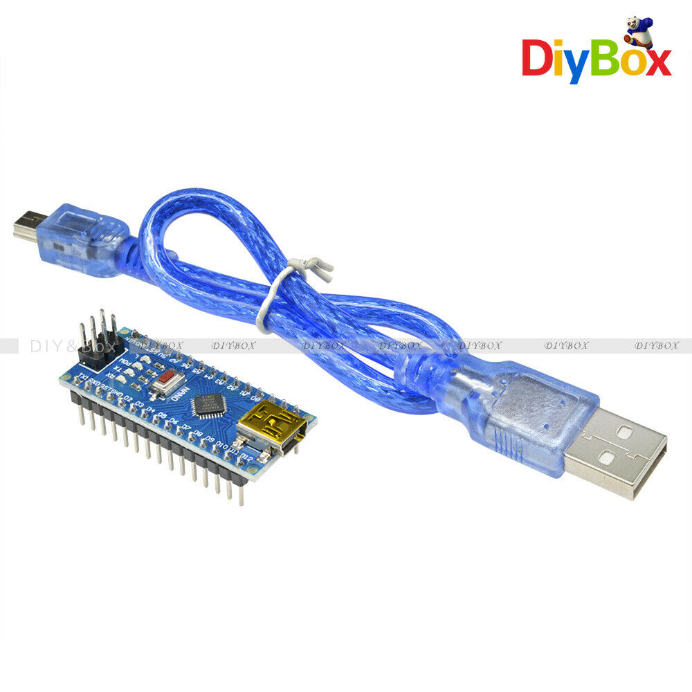 2PCS Mini USB Nano V3.0 ATmega328 16M 5V Micro-controller CH340G board F Arduino