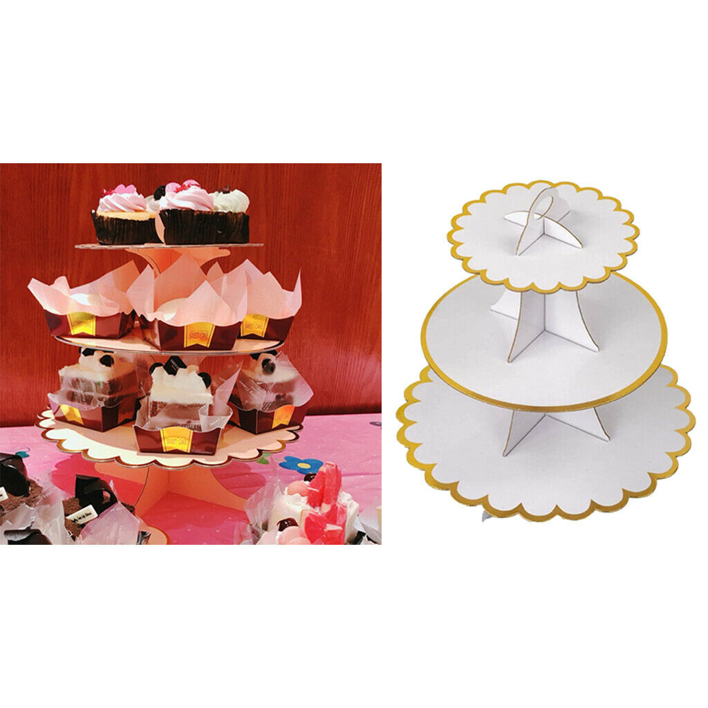 2pack 3 Tier Cupcake Stand Muffin Cake Pastry Food Tower Birthday Receptions
