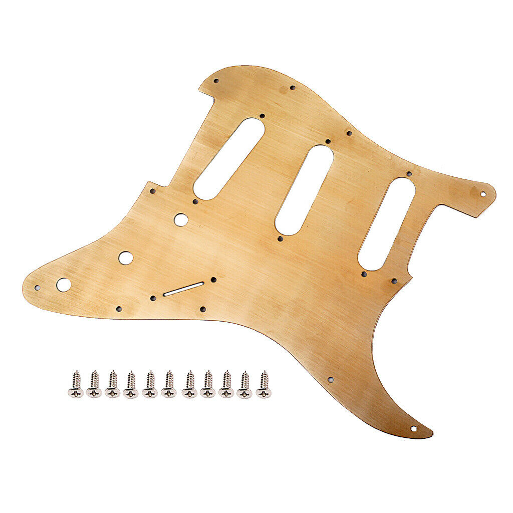 New Bronze SSS Pickguard 11 Holes Scratch Plate for ST Electric Guitar Accs