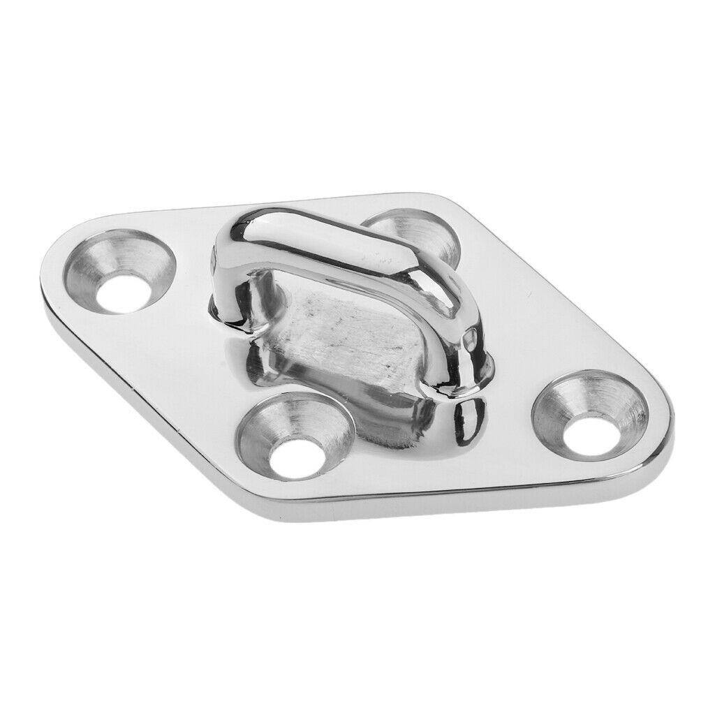 Stainless Steel Eye Plate, Pad Eye, Fixing Plate , Staple Hook Loop, 80mm