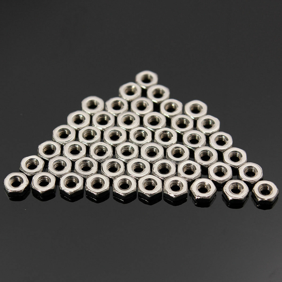 50Pcs M2 Dia 2mm Hex Screw Nuts 304 Stainless Steel Hexagon Nuts DIY Fasteners