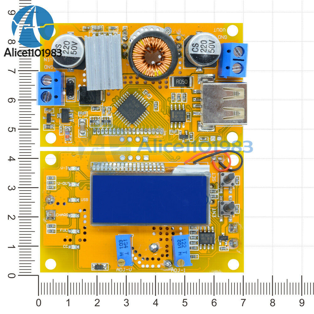 Adjustable Durable 5A Step-Down Power Module 6V-32V to 1.25-32V LCD Display DIY