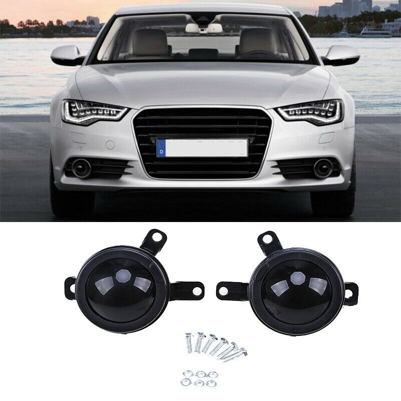 Pair Fog Light ACC Sensor Decorate Cover For Audi A6 S6 A7 S7 RS6 RS7 2011-2016