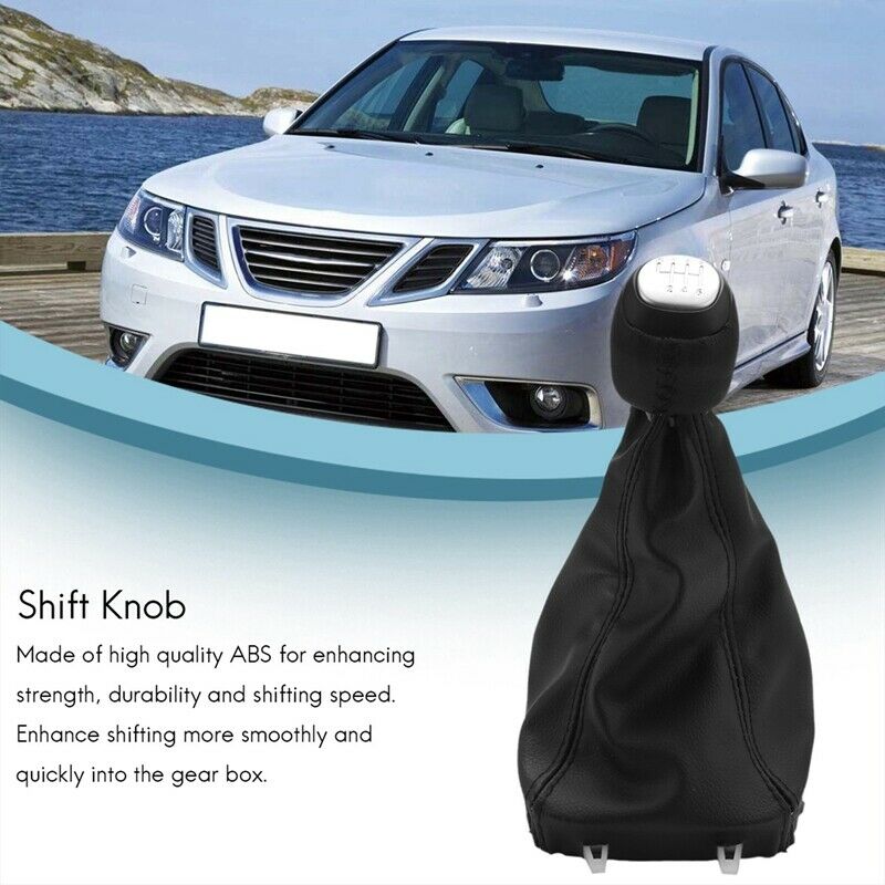 6 Speed Car Manual Shift Knob Knob Shift Lever Guard For Saab 9-3 2003-2012 55B4