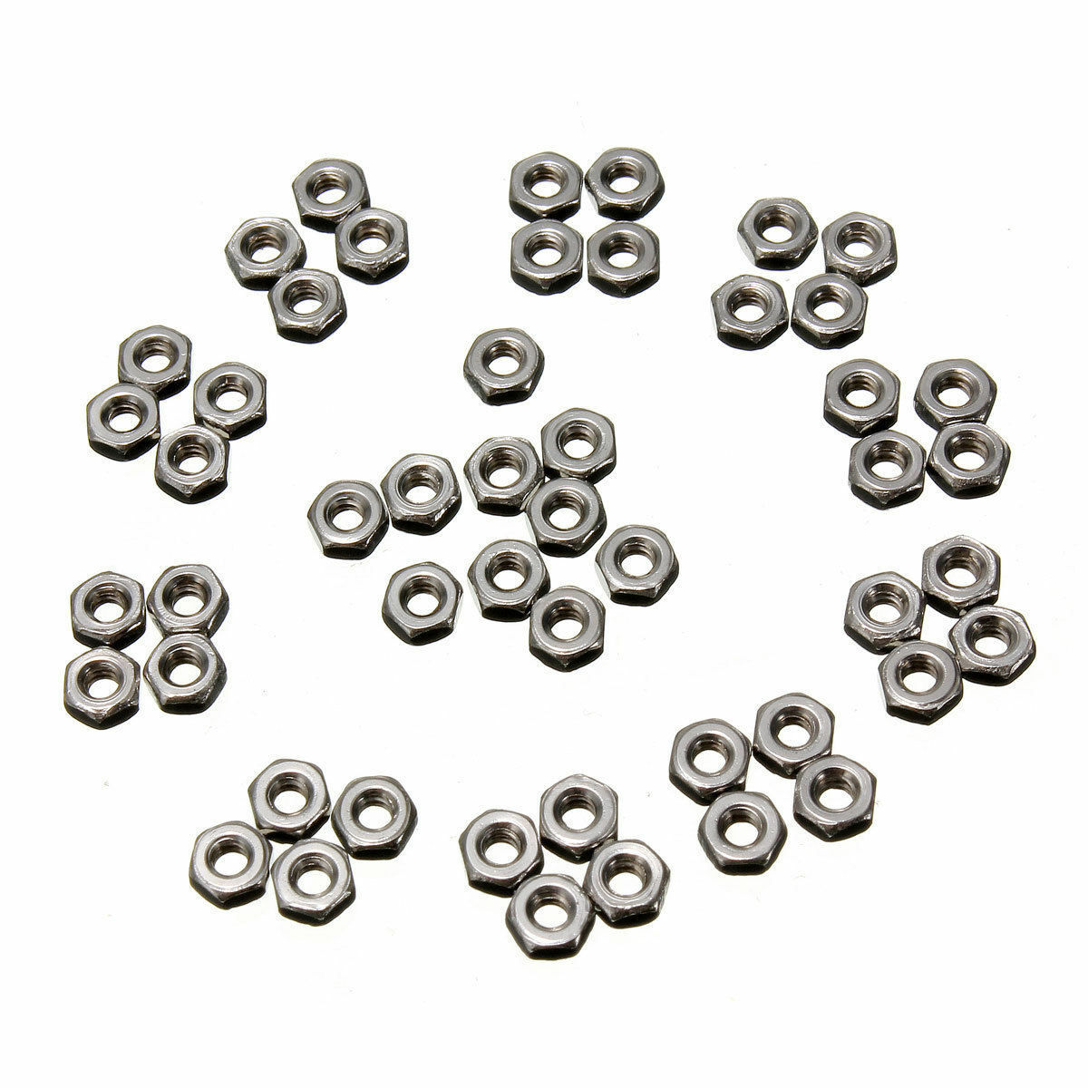 100Pcs M3 Dia 2mm Hex Screw Nuts 304 Stainless Steel Hexagon Nuts DIY Fasteners