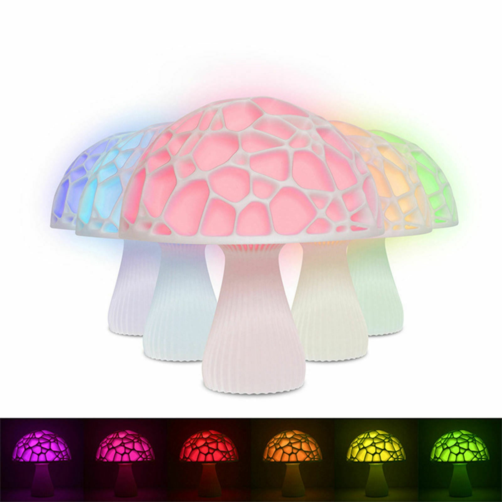 Table Lamp Remote Control Multicolor USB Rechargeable 16 Colors Night Light for