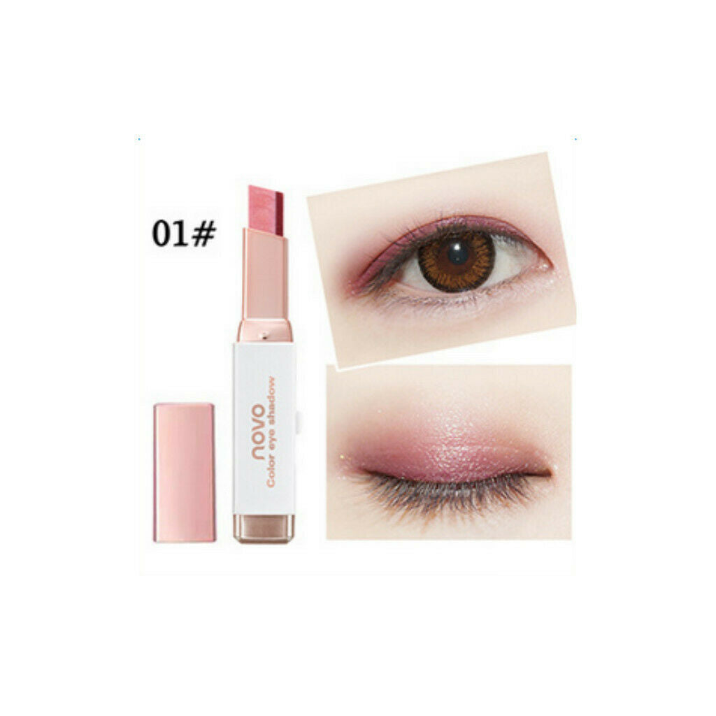 2x Dual Color Eye Shadow Gradient Color Velvet Shimmer Eyeshadow Makeup Pen