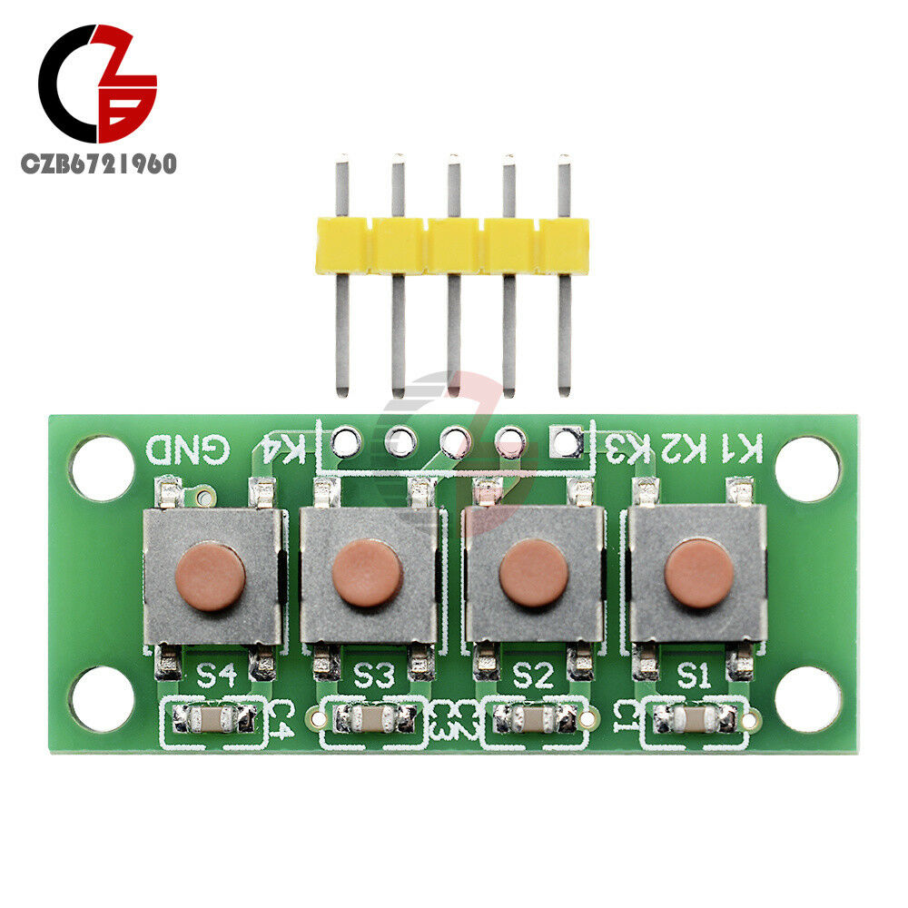 2PCS 5Pin 1x4 4 Keys Button Keypad Keyboard Breadboard Module for Arduino DIY