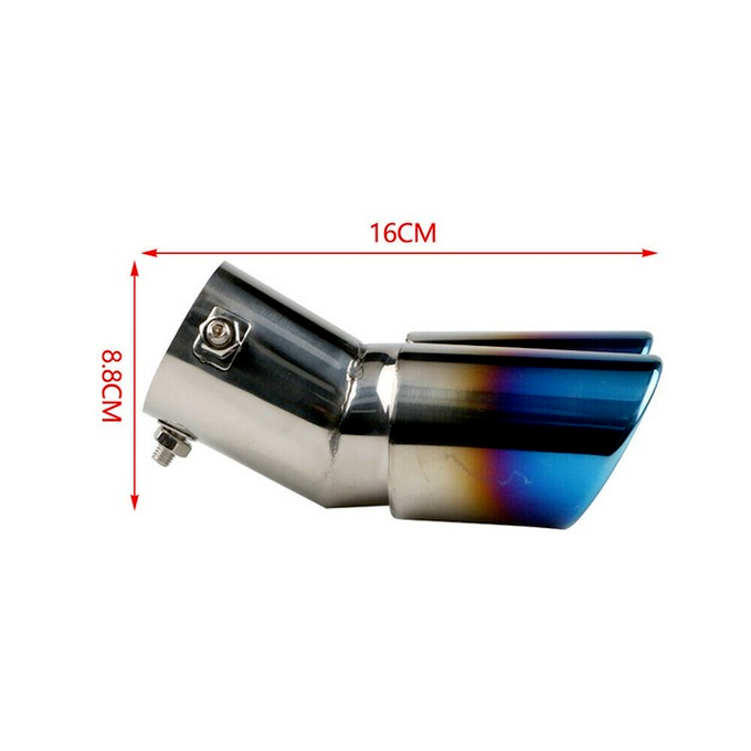 Stainless Steel Car Rear Dual Exhaust Pipe Tail Muffler Tips Throat Tailpipe1x