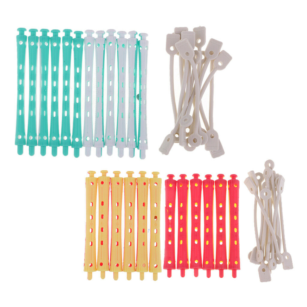 24x Perming Rods Rollers Curling Hairdressing All Size Hair Styling DIY