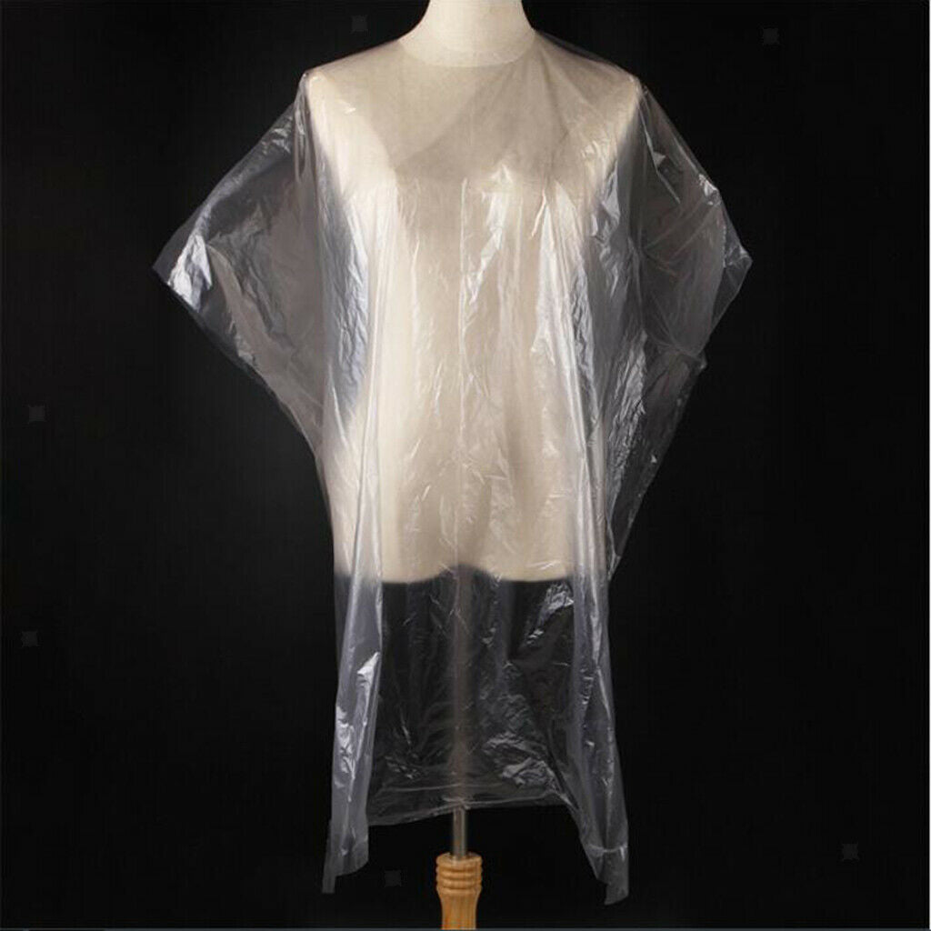 100pcs Large Disposable Hair Cutting Cape Gown Unisex Barber Capes Apron