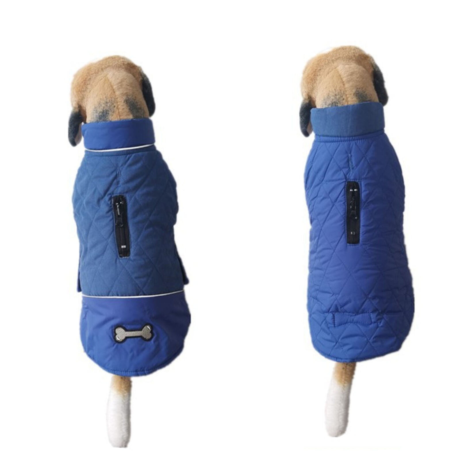 Winter Dog Coat Fleece Lined Clothes Reflective Pet Jacket Jack Russell Yorkie