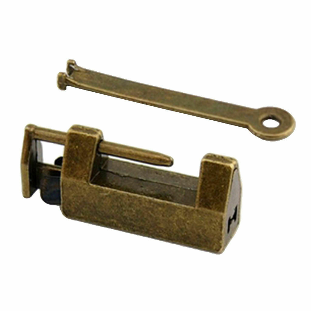 Retro Chinese Padlock Alloy Lock for Cabinet Wine Boxes Suitcase 5x2.7cm