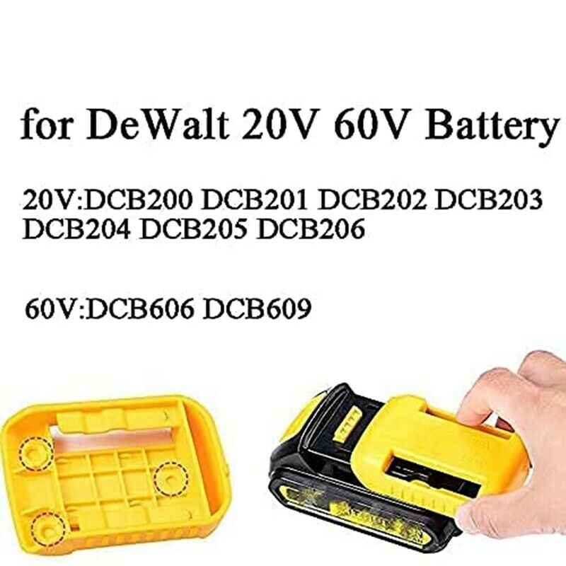 5 Packs Battery Holder Dock Mounts for DeWalt 20V 60V Battery, Wall Panel ShelB5