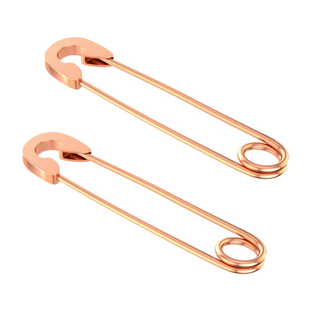 3 pairs Stainless Steel Punk Goth Safety Pin Earrings Ear Studs Jewelry