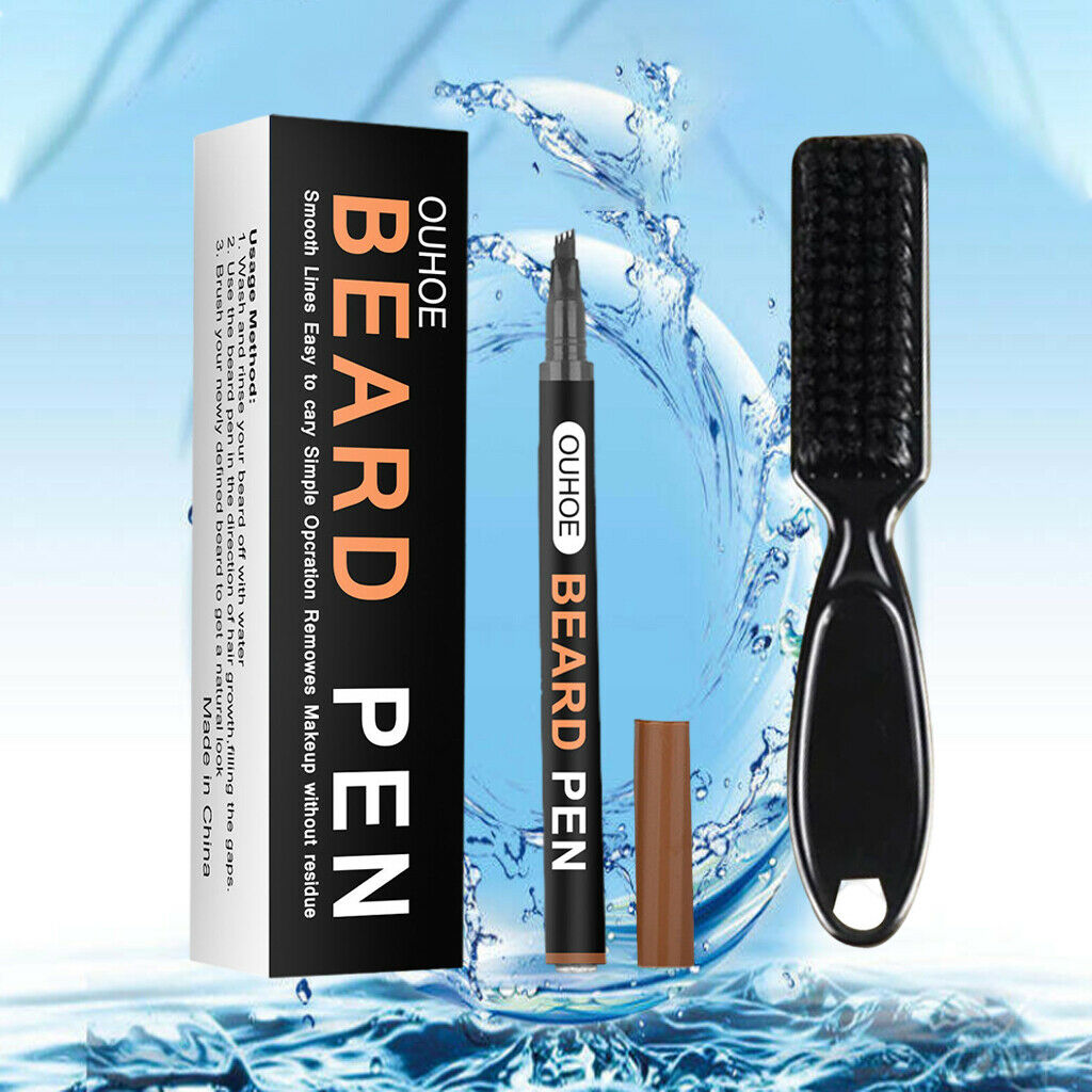 Beard Filler Sweatproof Creates Moustache Eyebrows Facial Hair Repair Brown
