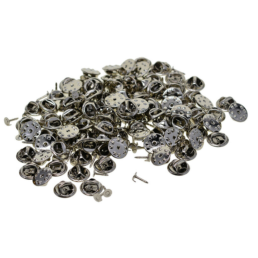 100 Pairs Brass Butterfly Clutch Tie Pins Pin Back Replacement With