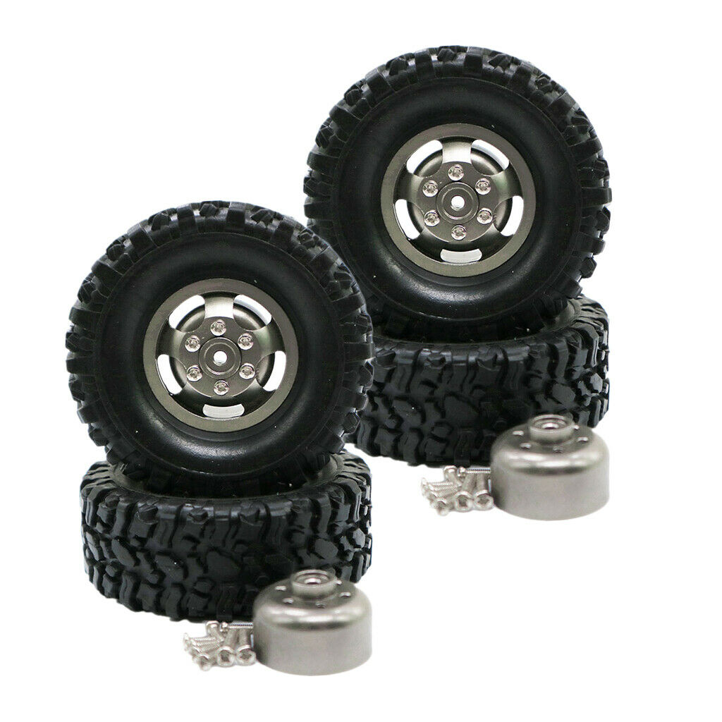 4 Packs Tires for 1/16 WPL B16 JJRC Q60 Remote Control Pickup Truck Car Accs