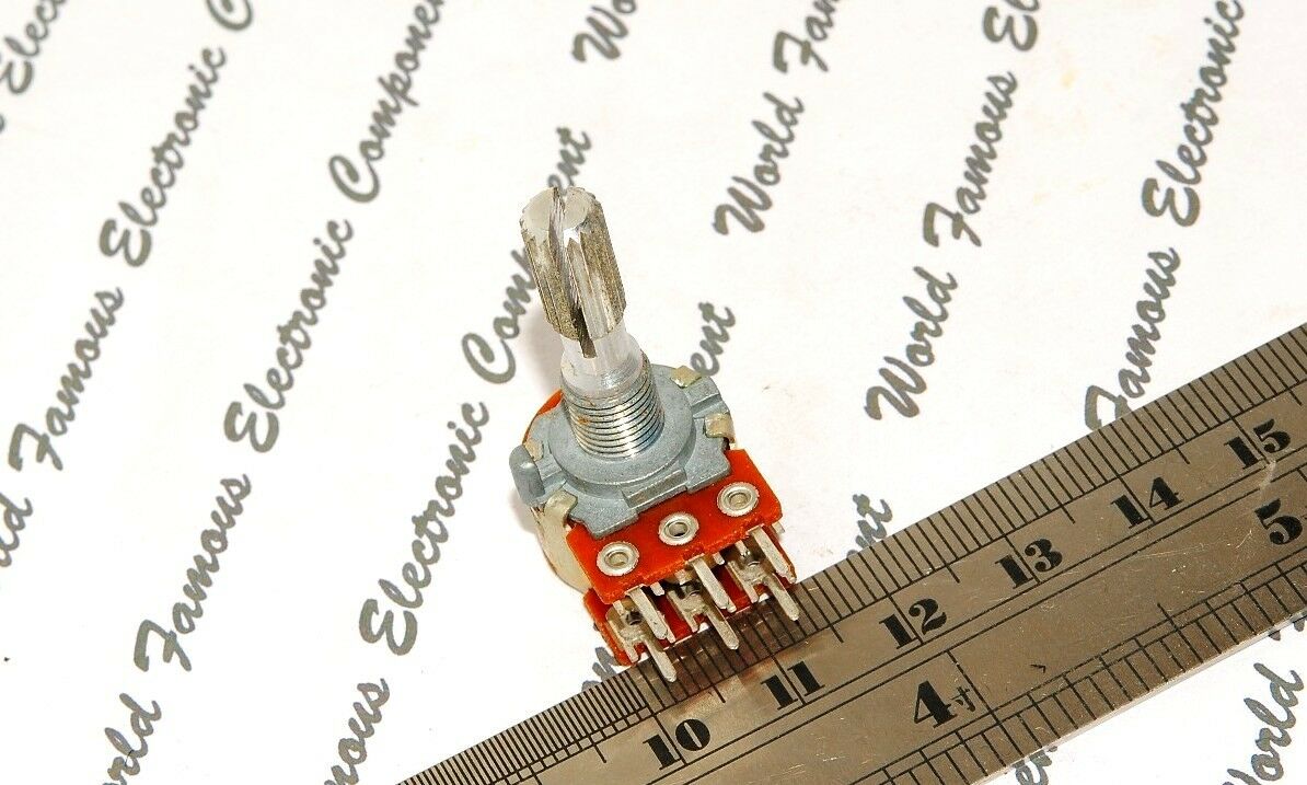 1pcs-ALPS 706F 250KB (250K typeB) Dual Step Carbon Potentiometer knurled - JAPAN